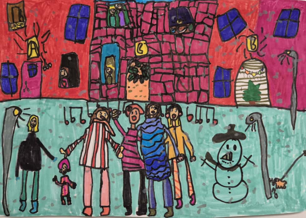 1.La Navidad con amigos PRIMER PREMIO JUNIOR